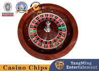American Manual Roulette Board Red Solid Wood Casino Table Texas Hold'Em Poker 19cm Shaft