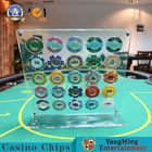 Plastic Poker Chips Display Board Acrylic 20pcs Roulette Table Round Chips Carrier