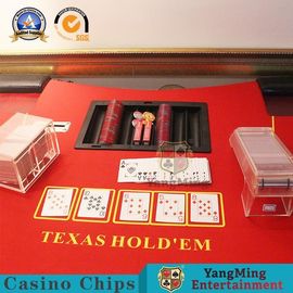 Texas Hold’em Poker Club 6 Rows Casino Chip Tray Black Color  37.5*25.3cm
