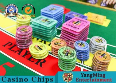 Gambling RFID Casino Chips / ABS Poker Chips Set With Uv Mark 13.56Mhz
