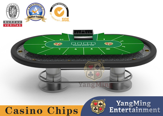 Oval Metal Disc Texas Fireproof Board Game Poker Table BV Certification