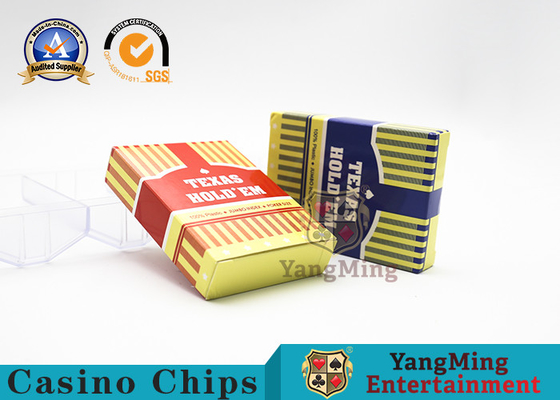 Αγορά Προσαρμοσμένο λογότυπο Texas Hold'Em Club Plastic Cards Frosted Red and Blue ηλεκτρονική κατασκευή