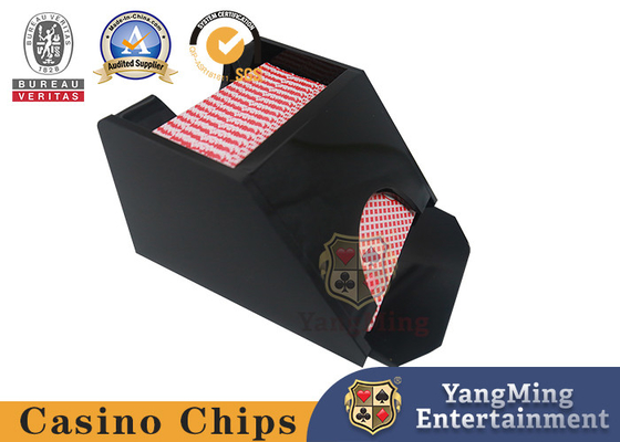 Αγορά Ακρυλικό χαρτοπαικτικών λεσχών Blackjack καρτών ασχολούμενο μαύρο χρώμα 2 γεφυρών παπουτσιών λουξ ηλεκτρονική κατασκευή