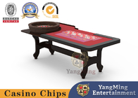 Solid Wood Roulette 10 Player Poker Table Gambling Customized Standard American H Shaped Feet