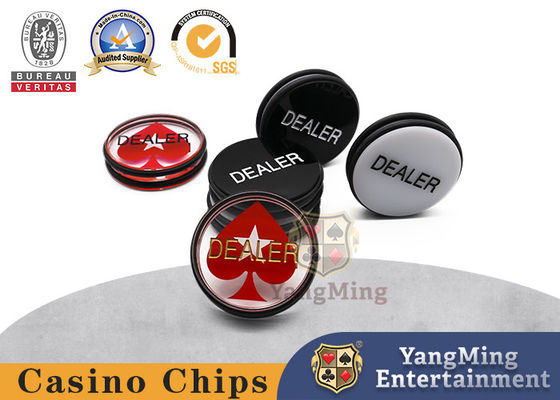 Αγορά Μαύροι και λευκοί δείκτες κάτω από το Texas Dealer πλαστικό ABS διπλής όψης σκαλισμένο παιχνίδι πόκερ τραπέζι ηλεκτρονική κατασκευή