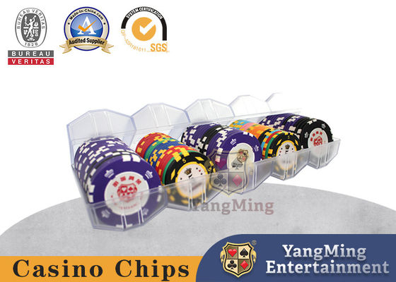 Αγορά ΑΒΣ Διαμάντι 45mm Poker Chip Box Παγωμένο πλαστικό προσαρμοσμένο 100 κομμάτια θήκη ηλεκτρονική κατασκευή