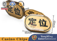 Golden Oval Positioning Card International Bull Poker Table Game Accessories Customized