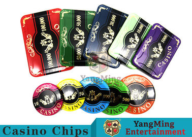 Αγορά 760pcs ακρυλικό πόκερ Chipset χαρτοπαικτικών λεσχών ασφαλίστρου επιχαλκώνοντας για την ψυχαγωγία ηλεκτρονική κατασκευή