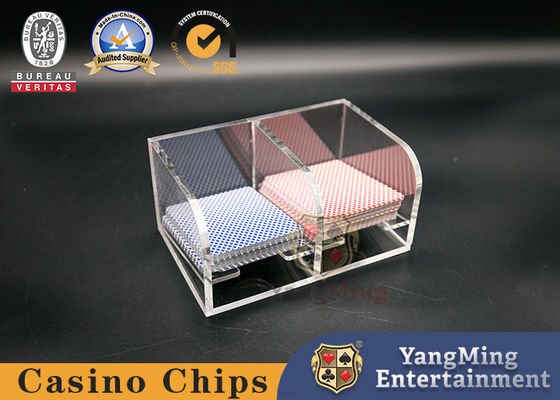 Αγορά Κρυστάλλινο Διαφανές Ακρυλικό Cow Cow Poker Discard Box Club Παιχνίδι Τραπέζι 2 Διαμερίδιο Κουτί Κάρτας ηλεκτρονική κατασκευή