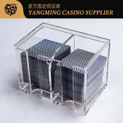 Αγορά Best Quality Cheap Acrylic 2 Compartment 8 Deck Discard Box Bacardi Discard Holder Casino Poker Discard Holder ηλεκτρονική κατασκευή