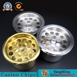 Αγορά Χρυσό ή ασημένιο Ashtray κατόχων φλυτζανιών ποτών επιτραπέζιου ανοξείδωτου πόκερ εξαρτημάτων παιχνιδιών χαρτοπαικτικών λεσχών κατόχων νερού ηλεκτρονική κατασκευή