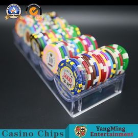 Αγορά πλήρης διαφανής πλαστική υπόθεση 100PCS τσιπ δίσκων τσιπ χαρτοπαικτικών λεσχών παιχνιδιού αργίλου 3.3mm Thinkness ηλεκτρονική κατασκευή
