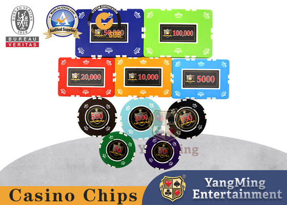 Αγορά επαγγελματικό πόκερ Chipset χαρτοπαικτικών λεσχών αυτοκόλλητων ετικεττών αργίλου 49mm ηλεκτρονική κατασκευή