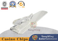 Custom Baccarat Tabletop Poker Card Dispenser White Acrylic  215mm Length Handle