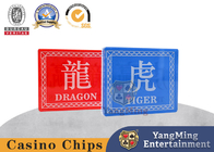 Rectangular 2 Dragon Tiger Banker Poker Table Accessories Customized