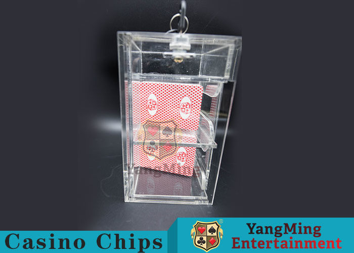 Transparent Security Casino Card Holder With  Laser Engraving Craftsmanship