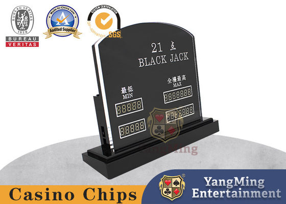 Ηλεκτρονικό Black Jack Poker Table Limit Bet Sign Ακρυλικό LED έγχρωμο φωτεινό οθόνο