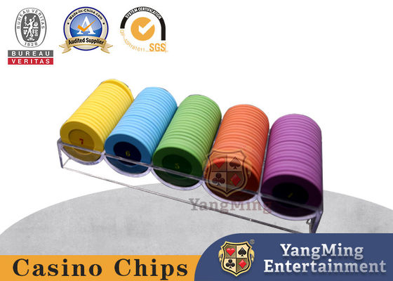 Τεράστια νέα 100 κομμάτια 40mm Πλήρως διαφανές Chip Box Ακρυλικό Texas Hold'Em Poker Chip Box