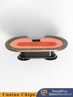 Χονδρικό Καζίνο 10 Παίκτες Τραπέζι Πόκερ Texas Hold'em με Μεταλλικό Πεντάλ Πίνακα Πόκερ Recreational Leisure Club