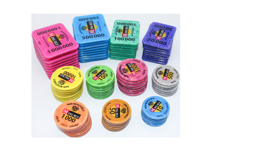 Ακρυλικό προσαρμοσμένο καζίνο RFID chip Baccarat Texas Hold'Em Τραπέζιου Παιχνιδιού Poker Chips