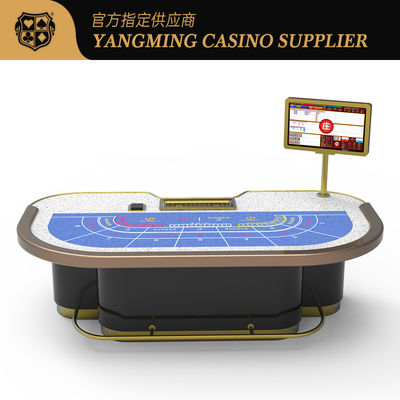 Λούξεως αναβαθμισμένο 7 άτομα Baccarat Dragon Tiger Guard Bar Table Καζίνο Poker Chip Table Παιχνίδι