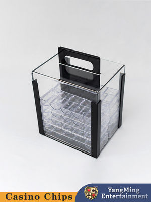 1000 Casino Poker Clay Chip Clear Acrylic Poker Chip Carrier- Περιλαμβάνει 10 ράβδους για τσιπ