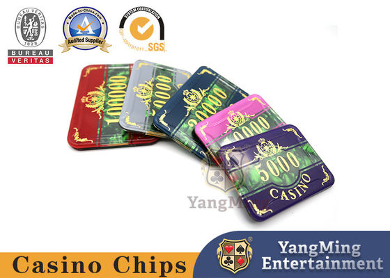 760Pcs αργιλίου κραμάτων τσιπ κιβωτίων τρεις-στρώματος ακρυλικό πλαστικό τσιπ πόκερ ασφάλειας του Τέξας σχεδίων της Shell χρώματος Chipset γαλλικό