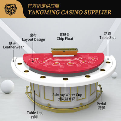 Μισό στρογγυλό μπαρ Προστάτης Τραπέζι Blackjack Καζίνο Πόκερ Τραπεζικό ύφασμα Χρώμα Προσαρμόσιμο