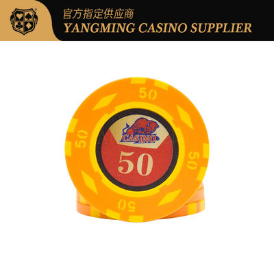 12g Iron Core Clay Poker Chip με Αλουμινένιο Κεφάλαιο Texas Casino Poker Game Countertop Chip Set