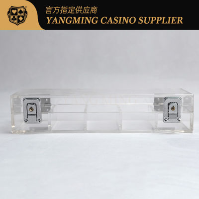 Χονδρική πώληση 100 μέτρα 50mm Casino Poker Chip Tray Κλειδωτικό Ακρυλικό Chip Tray Για Casino Casual Game Poker Chip Tray