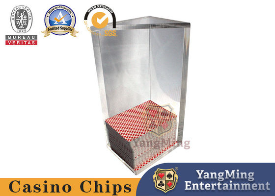 Ασφαλιστικό VIP Club Custom Triangle Acrylic Discard Holder Poker Table Dealer Παιχνιδιακό τραπέζι Scrap Stand Πλήρης διαφανής πλαστικός κάρτας φορέας
