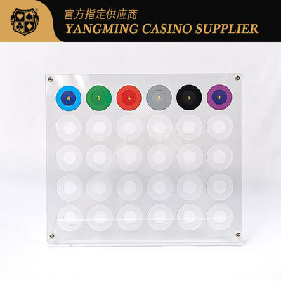30pcs 40mm Διαμέτρου Ρουλέτα Τρύπες Ακρυλικό Τσιπ Πόκερ Εμφάνιση Στάδιο Κρατητής Τσιπ Πόκερ Rack