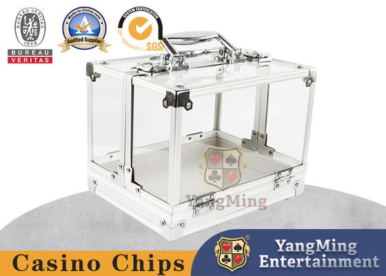 το πόκερ χαρτοπαικτικών λεσχών παραθύρων σαφήνειας αργιλίου 600 PC πελεκά το μεταφορέα με την κλειδαριά δύο