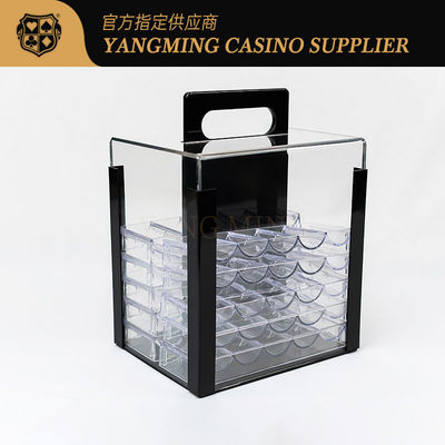 1000 Casino Poker Clay Chip Clear Acrylic Poker Chip Carrier- Περιλαμβάνει 10 ράβδους για τσιπ