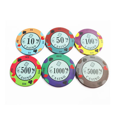Προσαρμοσμένα κεραμικά μάρκες καζίνο Texas Hold'em Table Game Chips Μπορούν να σχεδιαστούν