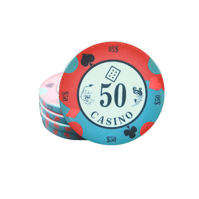 Προσαρμοσμένο λογότυπο Texas Hold'em Αντι-παραχάραξη Clay Poker Κάρτες Κεραμικές μάρκες Καζίνο Texas Chess Mahjong Room