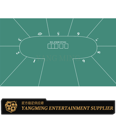 Εργοστασιακή Προμήθεια Τραπεζομάντηλο Texas Hold'Em 9 Παικτών Αδιάβροχο Σχεδιασμός Τραπεζομάντηλου Παιχνιδιού Προσαρμοσμένο