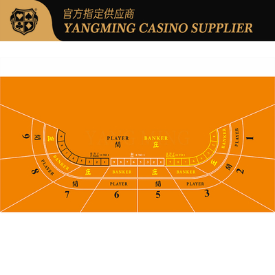 Προσαρμοσμένη διάταξη τραπεζιού Baccarat 2400x1400mm για 9 παίκτες