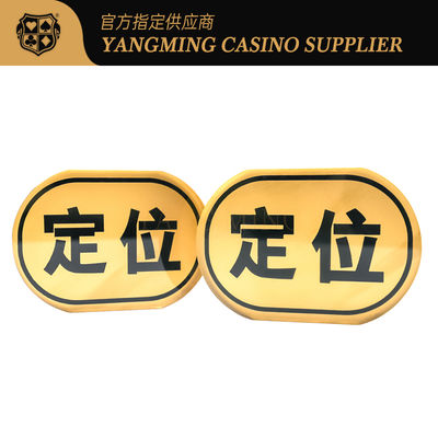 Χρυσή οβάλ κάρτα θέσης Διεθνές Bull Poker Τραπέζιου παιχνιδιού