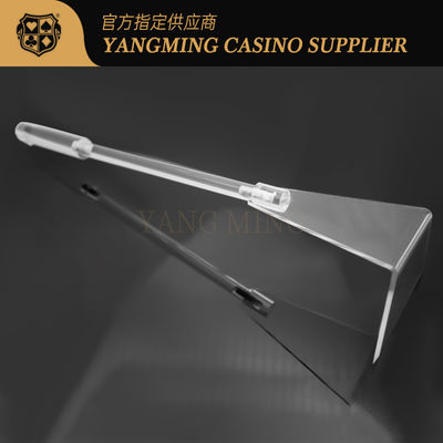 Μπακαράδων διαφανής πλαστική λαβή τσουγκρανών 2 τμημάτων τσιπ κώδικα τσιπ δεκτών εισελκόμενη πυκνωμένη ακρυλική κεραμική