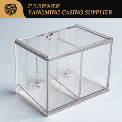 Διαφανής πλαστικός παίζοντας μεταφορέας 8 καρτών πυκνωμένο ακρυλικό κιβώτιο πτώσης κατόχων εμπόρων καρτών γεφυρών εργοστάσιο