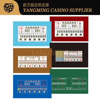 Customizable Casino Sic Bo Tablecloth Durable 100% Polyester Fabric For Sic Bo Casino Tables