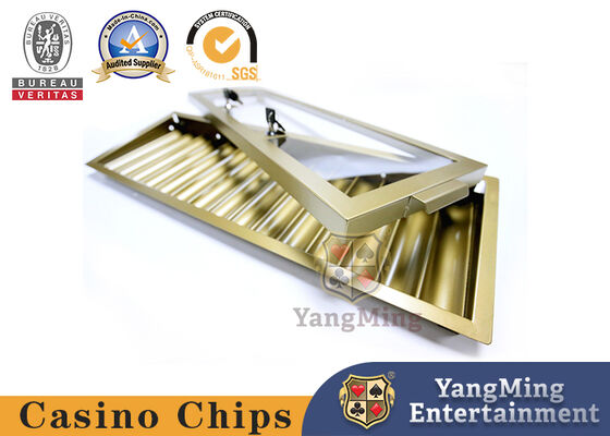 15 σειρές Μεταλλικό υλικό και 600-800pcs Chips χωρητικότητα Chip Tray Holder για το καζίνο Poker Table Chips Set Case
