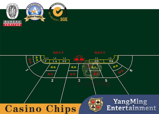 Νοτιοανατολικό ασιατικό μεσογειακό στυλ Προσαρμοσμένο τραπέζι παιχνιδιού χαρτών πόκερ Super Cow Αδιάβροχο τραπεζομάντιλο