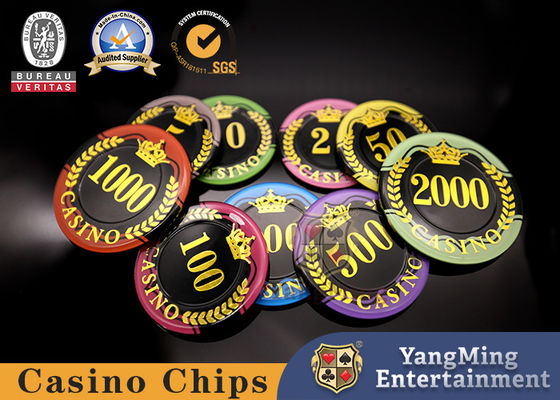 Acrylic High-Temperature Hot Stamping Poker Chips Baccarat Casino Table Games