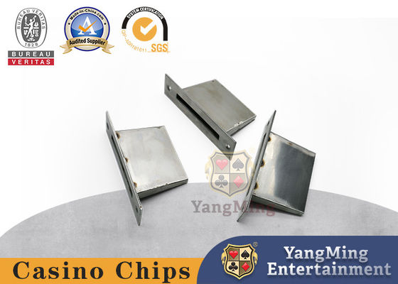 Μπουτίκ Texas Hold'em Baccarat τραπέζι παιχνιδιών αφιερωμένο κουτί μετρητών τρύπα χρυσό και ασήμι διπλό χρώμα
