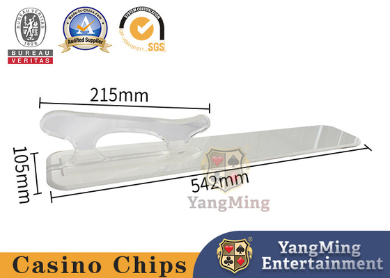 Custom Baccarat Tabletop Poker Card Dispenser White Acrylic  215mm Length Handle