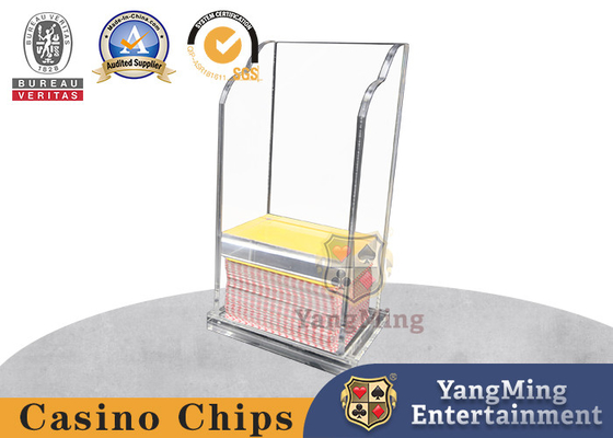 Ακρυλικό κουτί κάρτας Baccarat Texas Hold'Em Καζίνο 8 πακέτα Τραπέζι Κρατητής απορριμμάτων