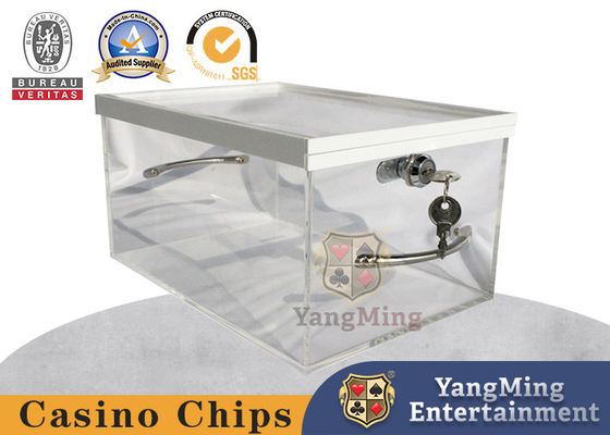 Διαφανής ακρυλική ζώνη κλειδαριά Make Baccarat Niuniu Black Jack Παιχνιδιακό τραπέζι Scrap κάρτα κουτί δώρο